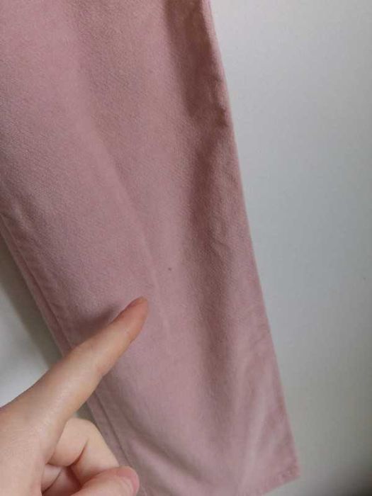 Długie spodnie rurki miękkie elastyczne różowe wiosenne Zara 122 7 lat