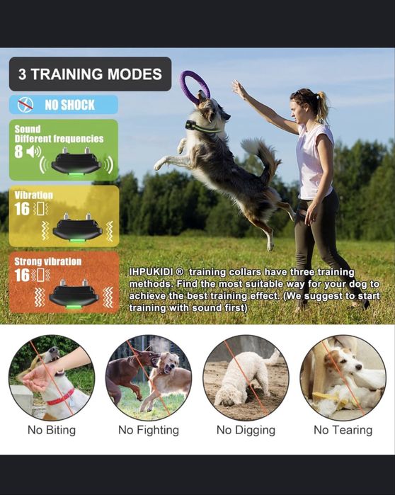 Нашийник для дресирування собак IHPUKIDI з дистанційним керуванням