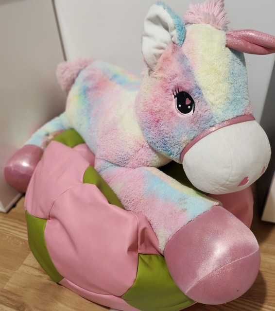 Koń pony maskotka XXL + pufa siedzisko piłka