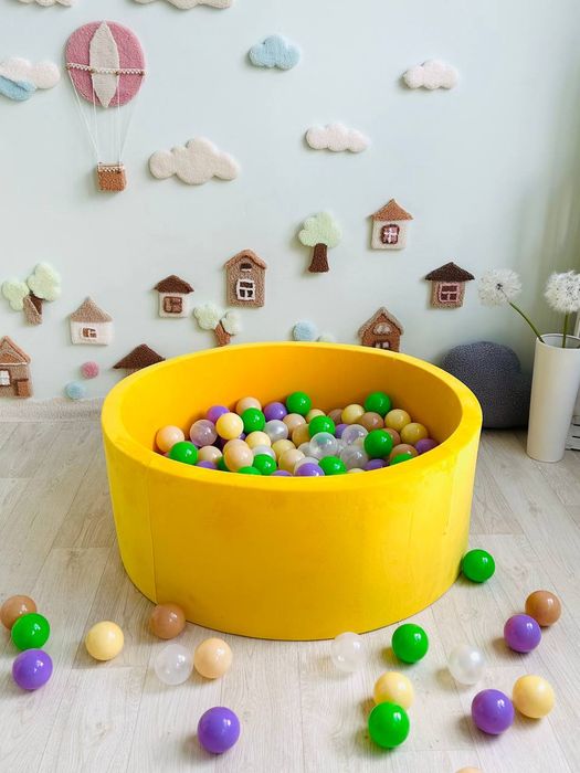 Дитячий сухий басейн кульками та без. Різні кольори. Сухой бассейн