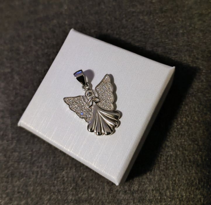 Aniołek srebrny, zawieszka 925