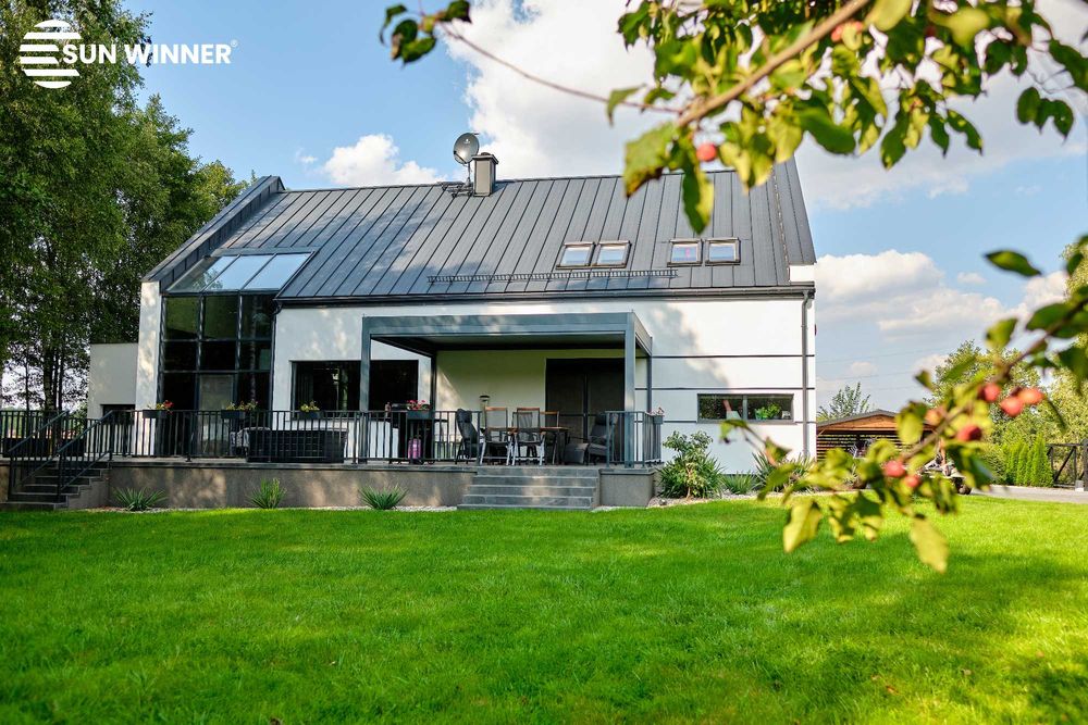 Pergola lamelowa Win Climatic S500 – luksusowe zadaszenie tarasu 4x3