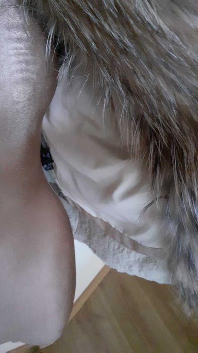 Kurtka bomberka z futrem jenota