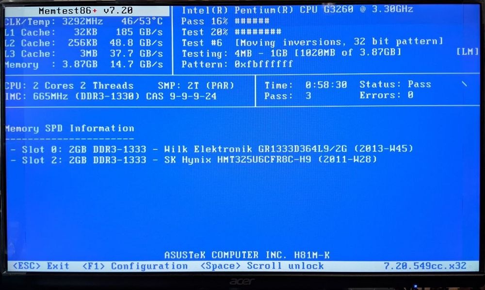 Оперативна пам'ять DDR3 2Gb 10600 1333MHz 2 шт = 4Gb