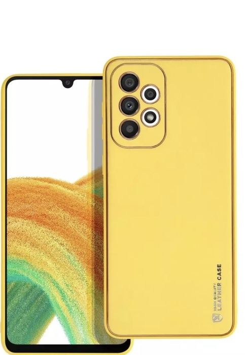 Futerał LEATHER Case skórzany do SAMSUNG Galaxy A33 5G żółty