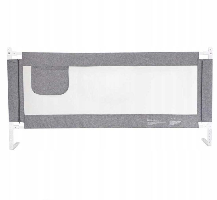 NOWA Barierka ochronna do łóżka Zehnhase 150 cm szara wysoka