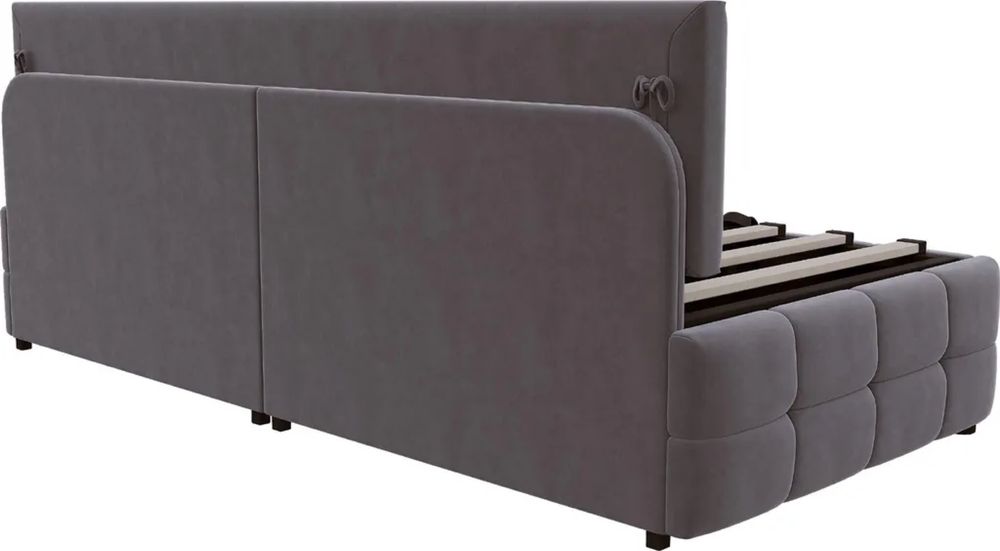 Łóżko tapicerowane 90x200 cm ze schowkiem hydraulicznym