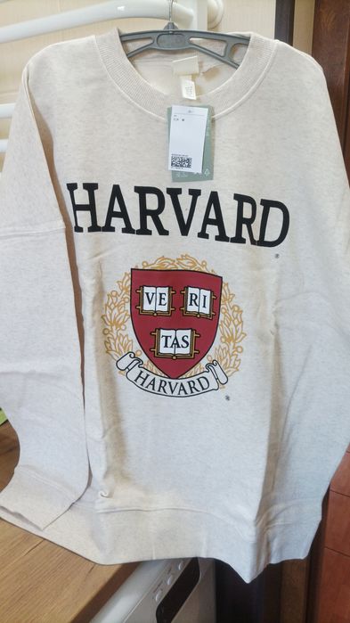 Світшот H&M Harvard M оригінал оверсайз унісекс