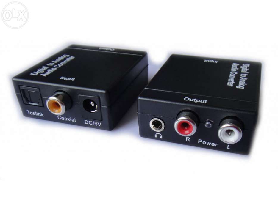 Conversor audio optico digital spdif toslink para - analógico rca