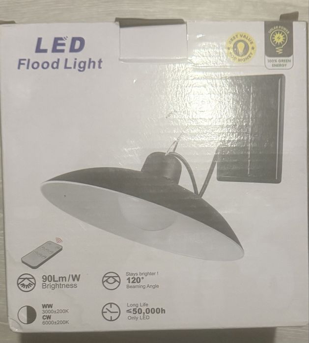 Lampa solarna LED wisząca , panel słoneczny i pilot