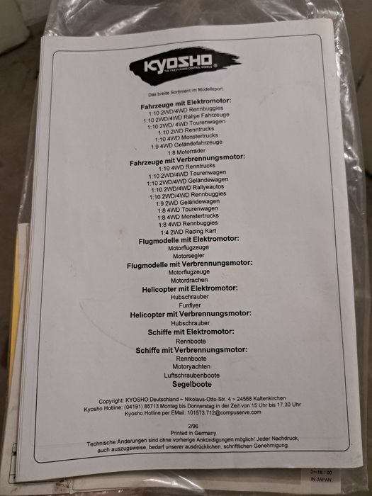 Rc spalinowy nitro model kyosho corvette sting ray