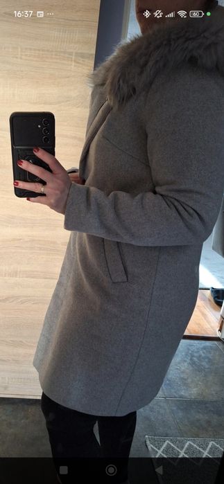 Płaszcz damski szary zimowy  xs