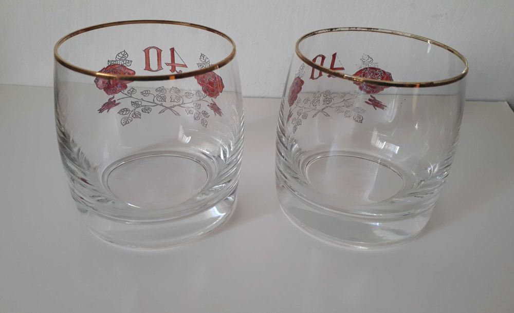 szklanka do whisky na 40 urodziny zdobiona