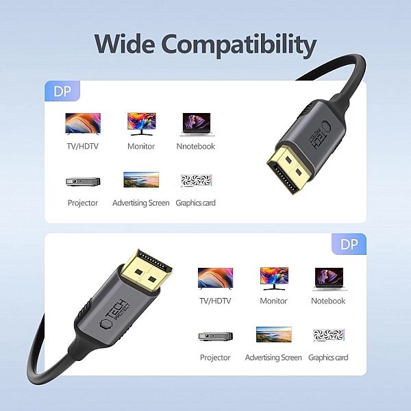 Kabel Tech-Protect UltraBoost DisplayPort do DisplayPort 1.4/4K 60Hz 2