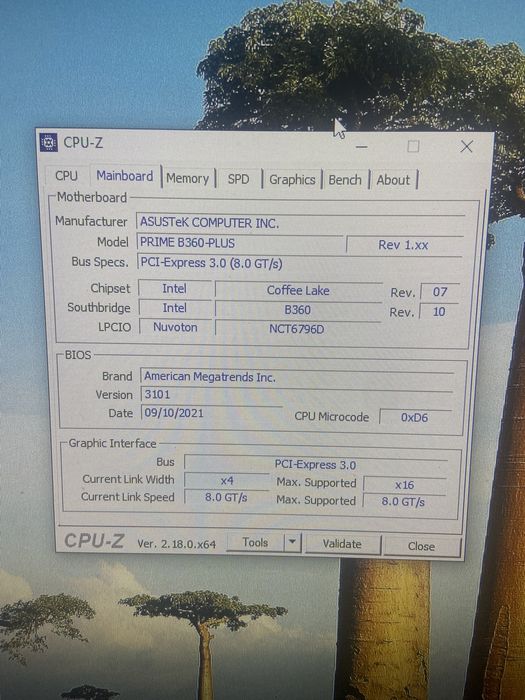 Asus Prime B360-plus + Intel core i5 9400f комплект