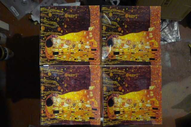 Zestaw talerze dekoracyjne deserowe Carmani Glass gratis filiżanka