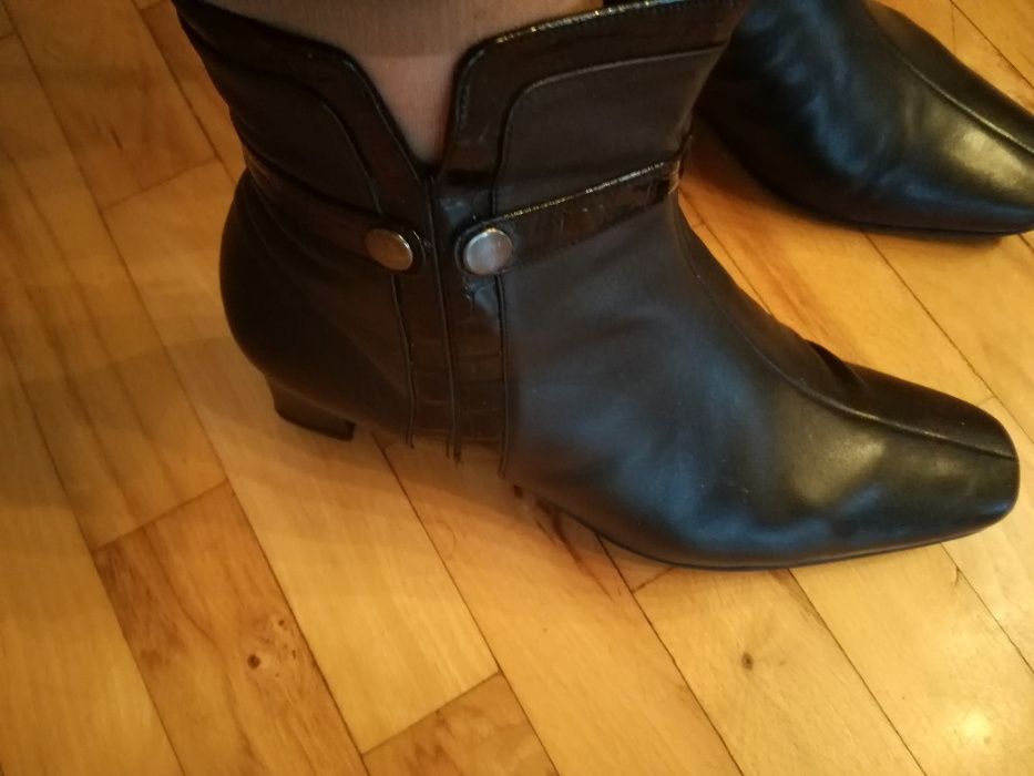 ELEGANCKIE damskie BOTKI - 100% mięciutka SKÓRA