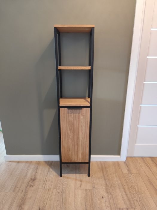 Regał loft, dębowy, słupek loft,  lite drewno industrial