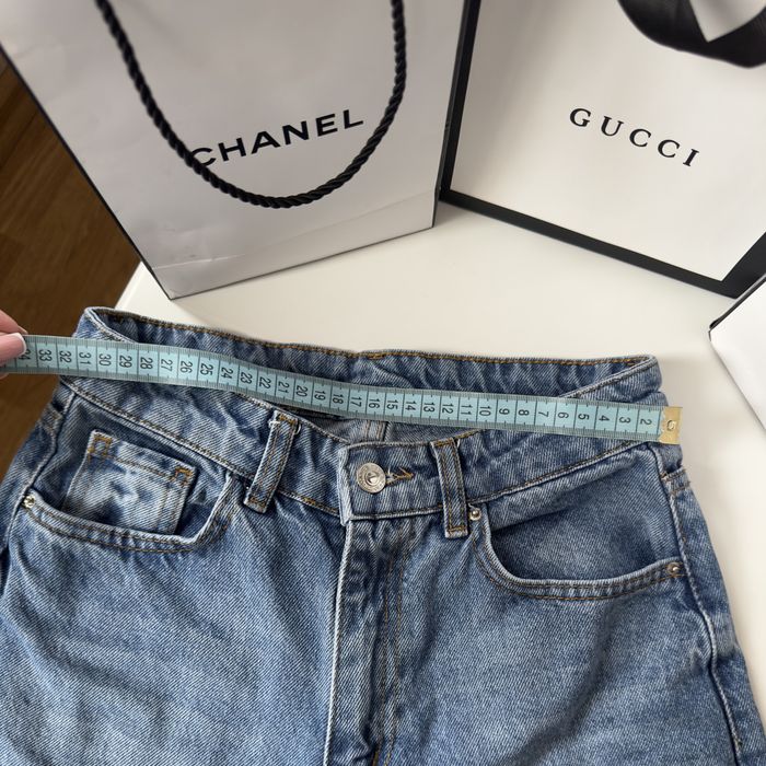 Широкі джинси палаццо, сині джинси з дірками 34/Xs wide leg