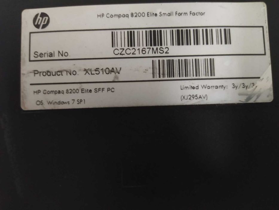 Computador HP Compaq 8200 Elite i5-2400 8GB 500GB W10Pro bom estado