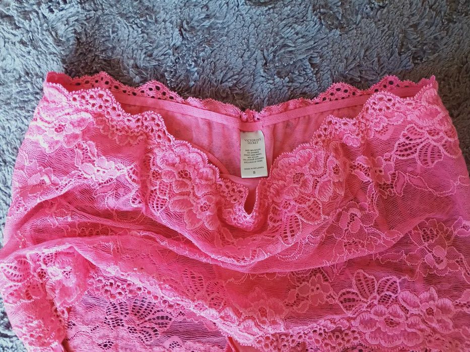 Różowy sexy Pas do pończoch Victoria's Secret