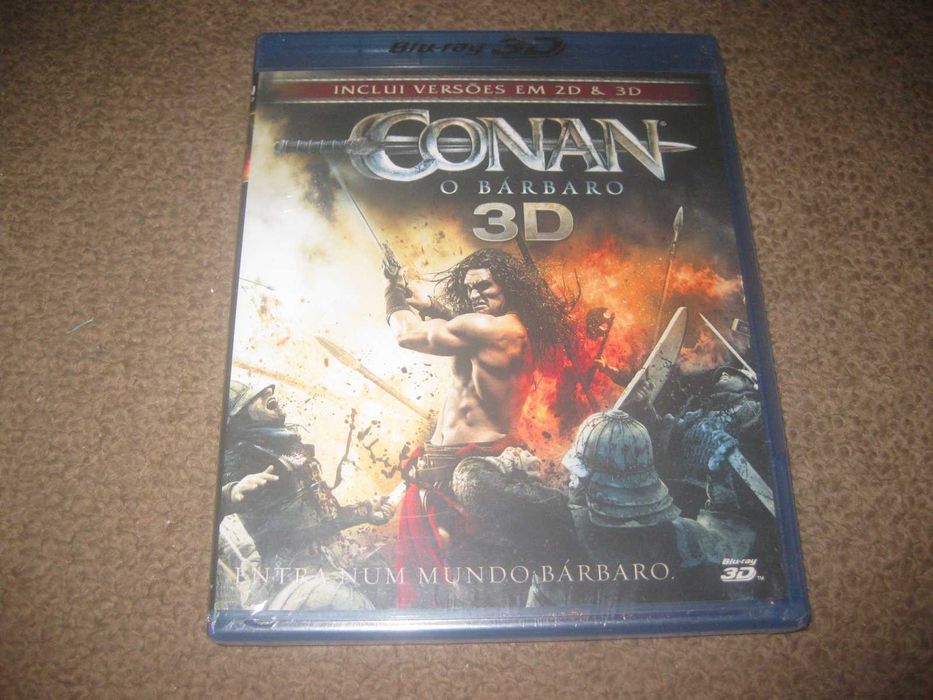 Blu-Ray "Conan, o Bárbaro" com Jason Mamoa/Edição em 2D e 3D/Selado!