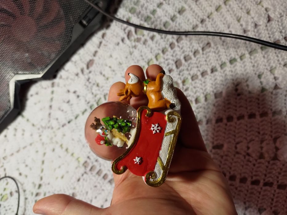 Новорічна різдвяна статуетка санчата Merry Christmas