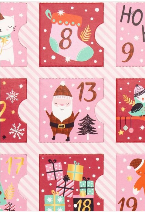 NOWY kalendarz adwentowy hm biżuteria spinki