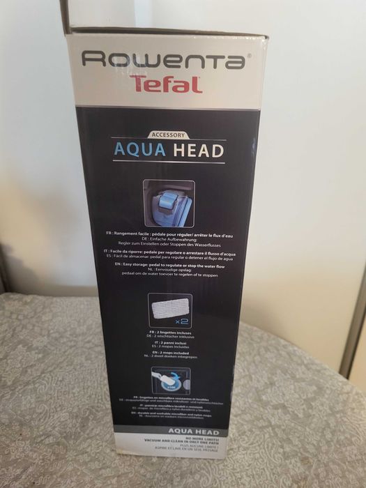 Aqua head,
Nakładka mopująca TEFAL do odkurzaczy Xforce, Rowenta, nowa