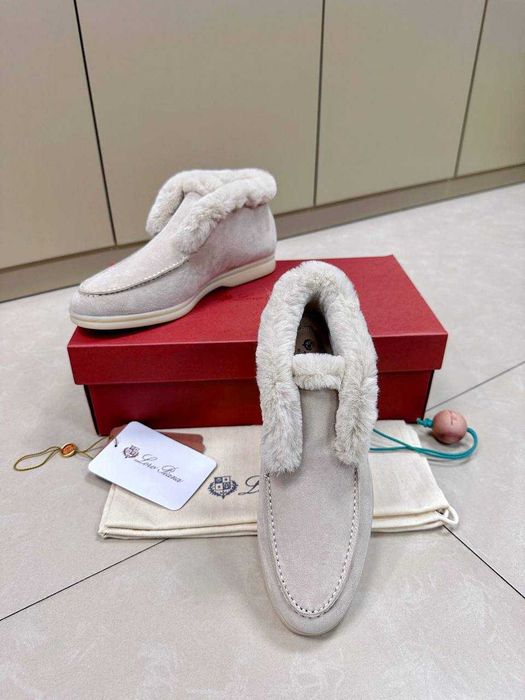 36-42 Бежевые лоферы Loro Piana Open Walk лофери Лоро Пиана Лоро Піана