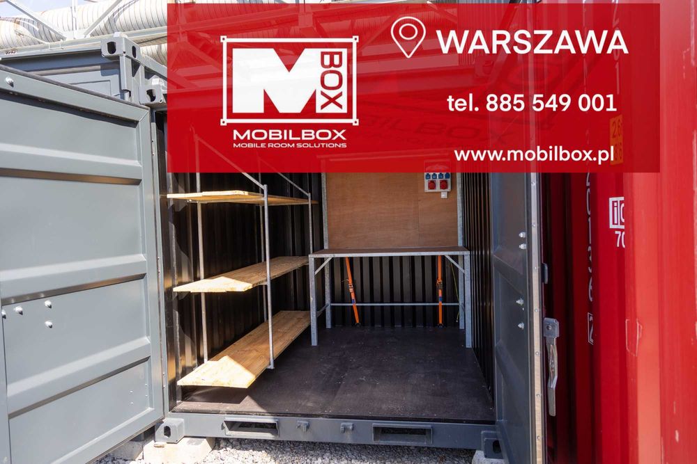 kontener narzędziowy, kontener magazynowy, kontener z elektryką, regał