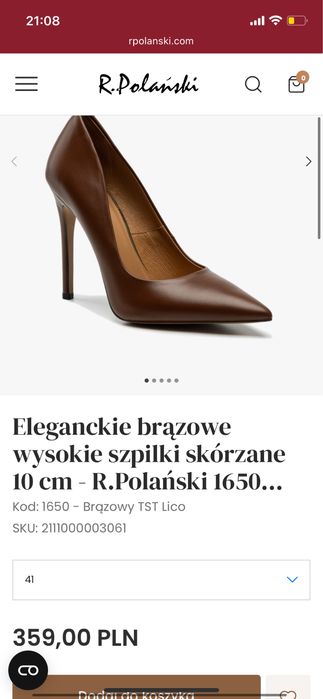Szpilki  brazowe rozmiar 41