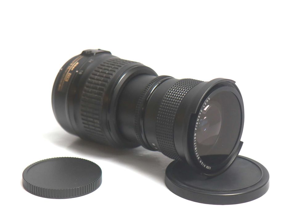 Adaptador fishEye Olho de Peixe função Macro para lentes de rosca 52