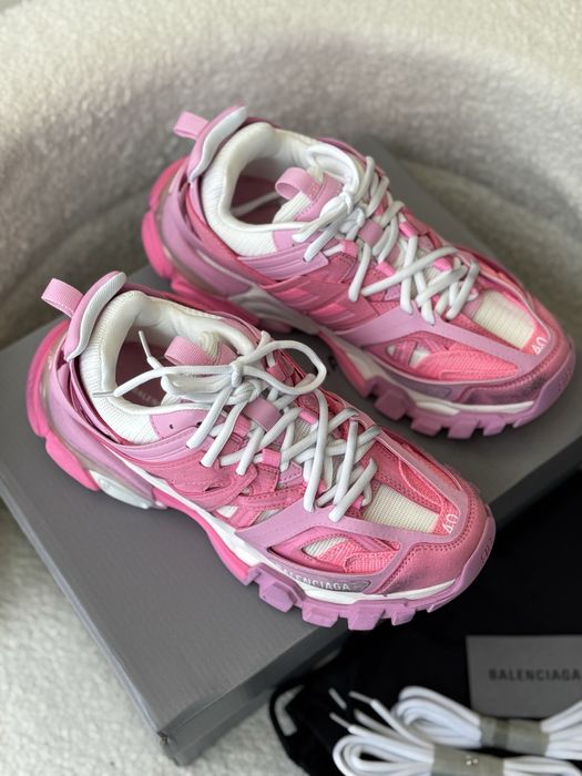 Кросівки Balenciaga Track рожеві з білим розмір 40