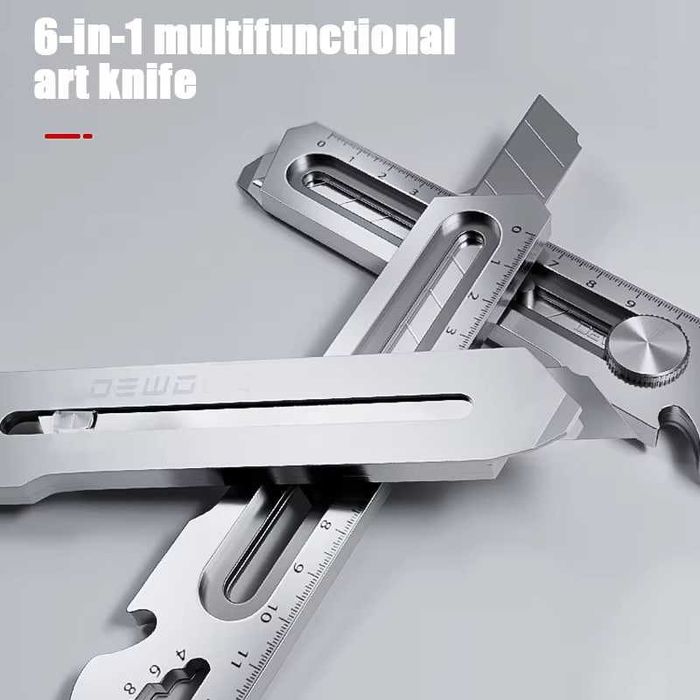 Металевий канцелярський ніж 6 в 1 + 10 лез в подарунок