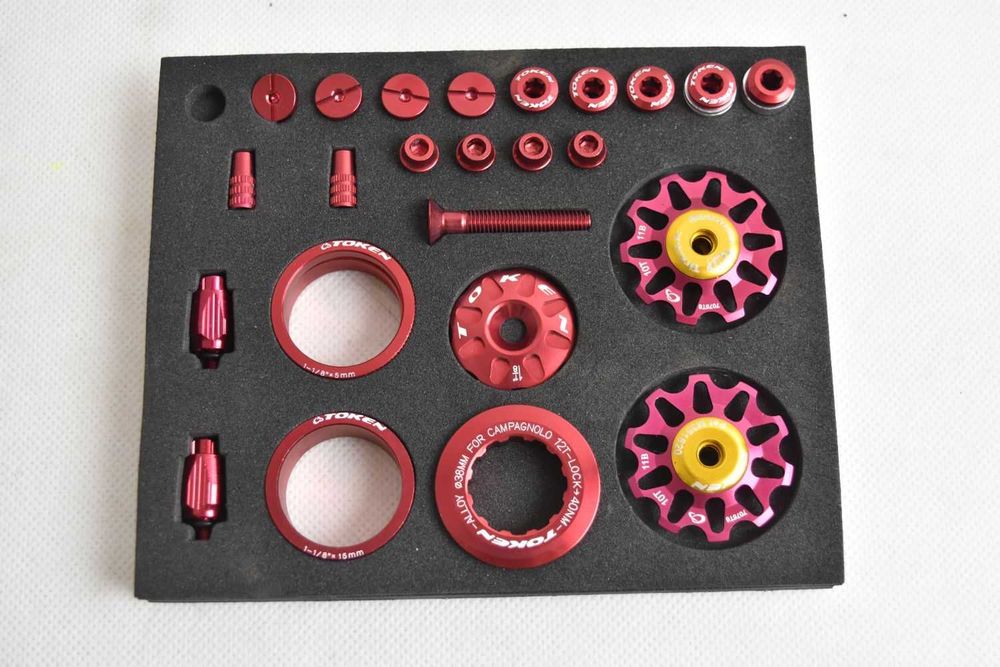 NOWY zestaw tuningowy TOKEN bling box red ! pod CAMPAGNOLO 11s !!