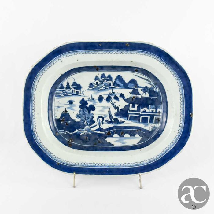 Travessa China, pagodes e Paisagem, Cantão, período Qianlong séc XVIII