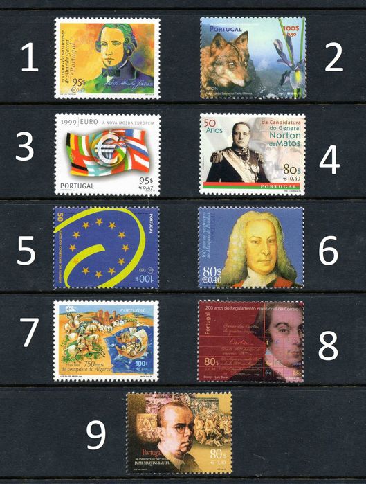 Selos Portugal 1999 - Séries Completas MNH (Ler Descrição)