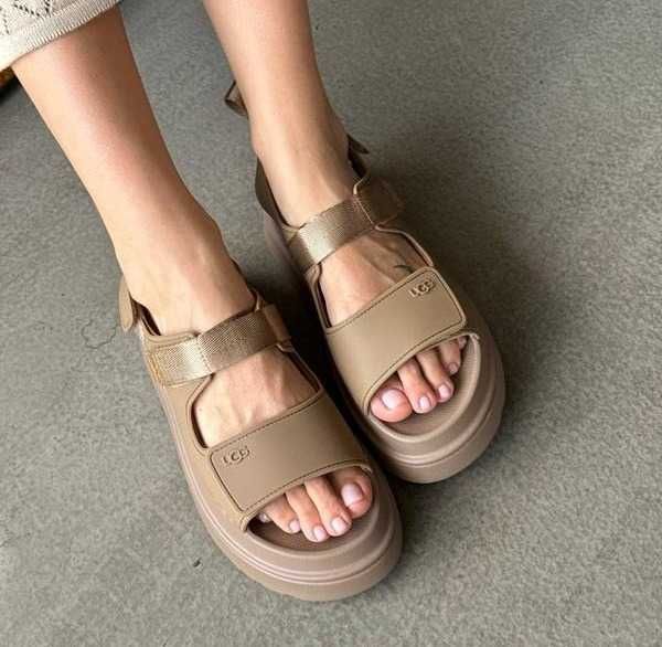 ‼️РОЗПРОДАЖ ‼️Оригінальні Босоніжки Ugg Goldenglow Sandals Brown /Босоножки Угги/Сандали Угг/Уггі