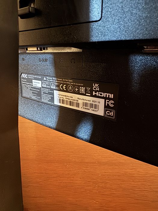 Monitor Gaming Curvo AOC 24" 165Hz 1ms (C24G2AE)