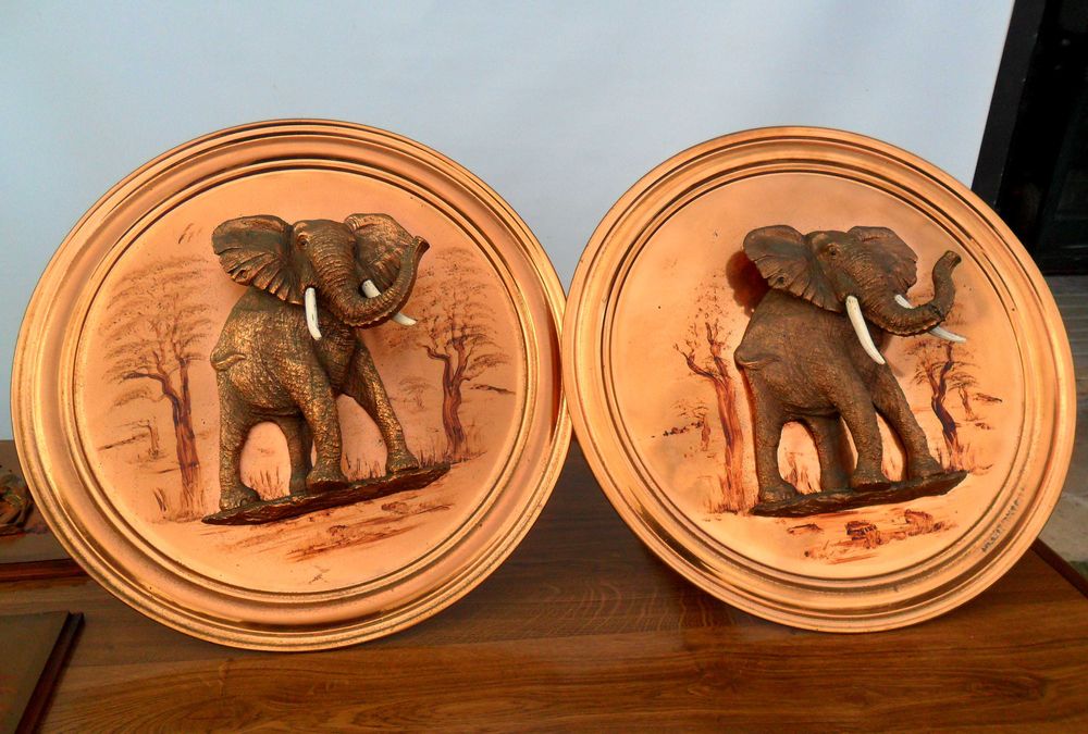 Quadros grandes em cobre - relevo - diversos