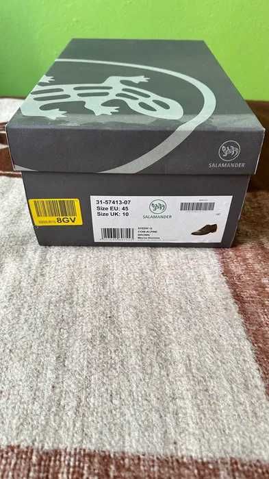Salamander eleganckie buty męskie brązowe 100% skórzane roz. 45