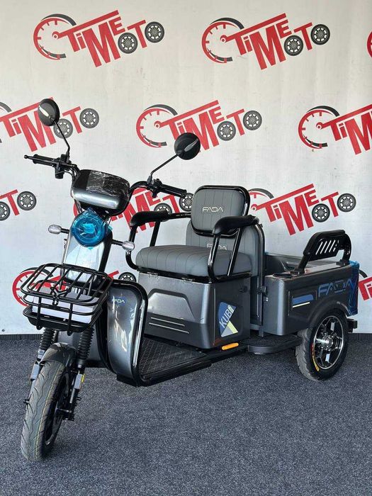 Новий електротрайк вантажо-пасажирський FADA KUBi  Гарантія/Доставка