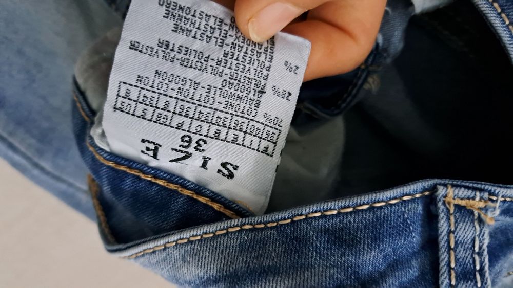 Spodnie dżinsy wycierane 36 s