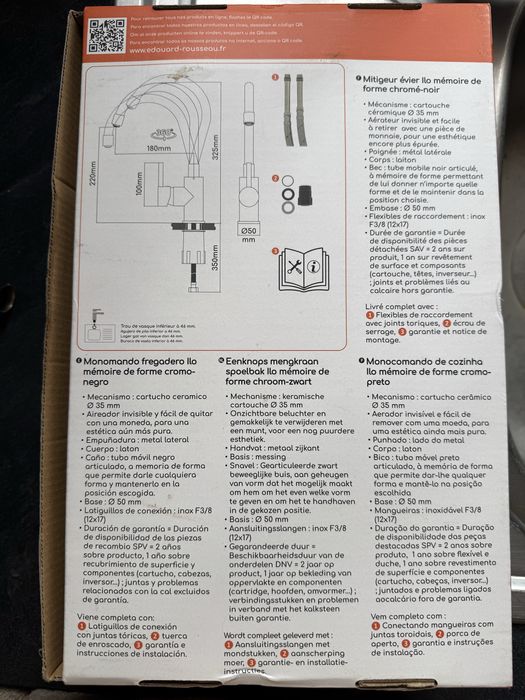 ROUSSEAU Torneira maleável de cozinha