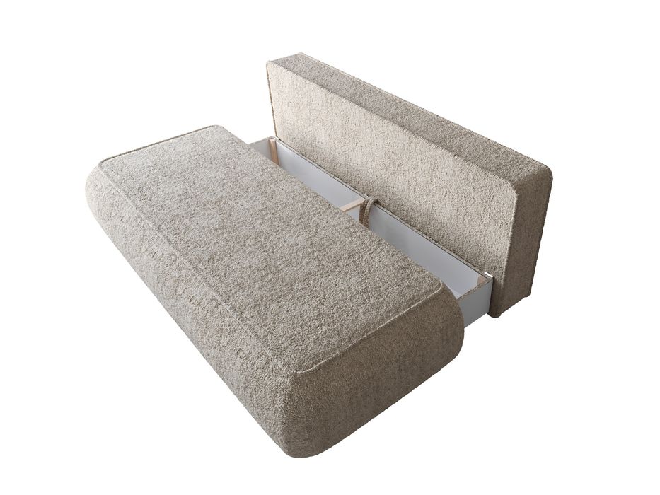 Sofa rozkładana baranek od ręki szary prosto od producenta