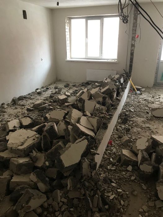 Подготовка квартиры к ремонту. Демонтаж мебели,стен бетона штукатурки ...