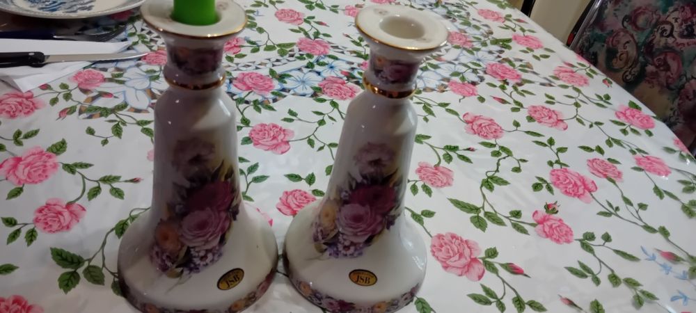 Castiçais Porcelana JSB Portugal