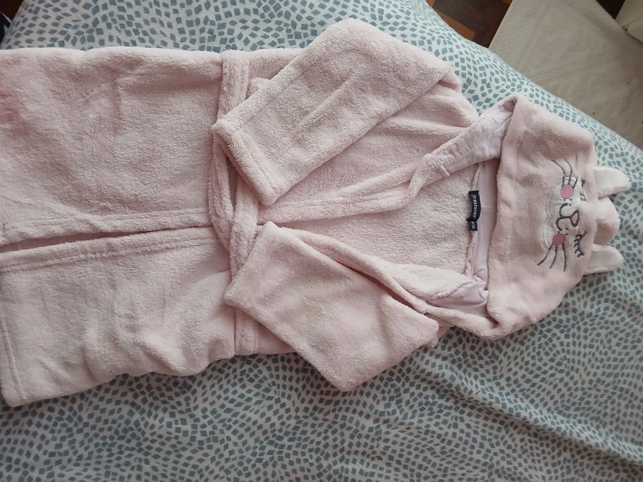 Robe para bebe rosa