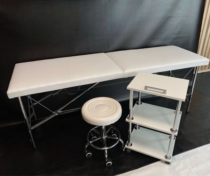 Вигідно! ️Косметологічна кушетка+етажерка косметична+стілець